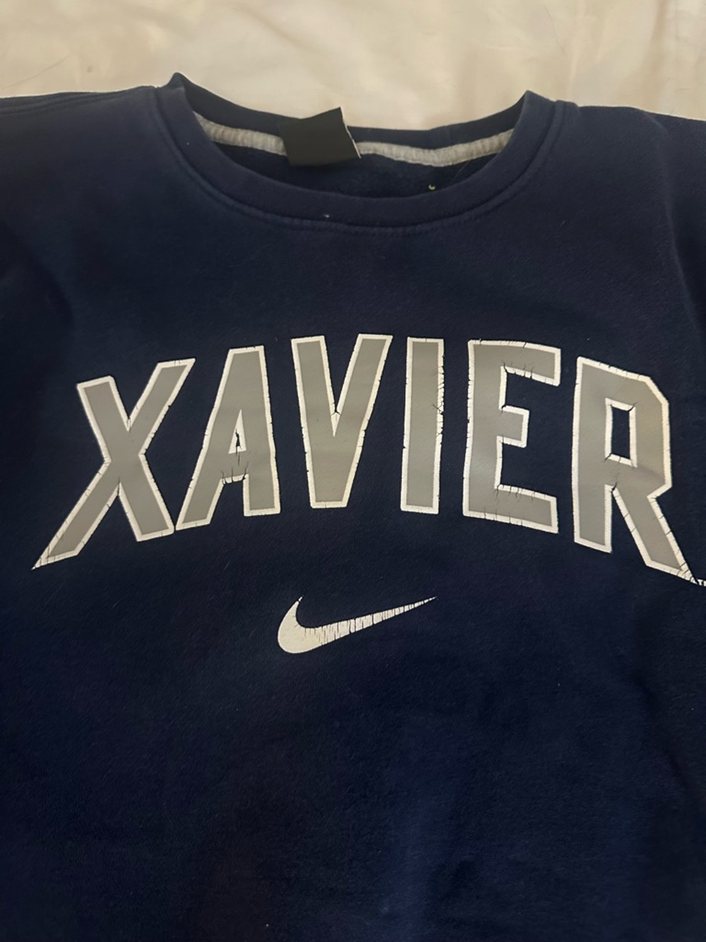 Nike Men's Navy Crewneck Sweatshirt with Xavier Logo - Picture 2 of 3